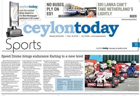 Speed Drome brings endurance karting to a new level — Ceylon Today